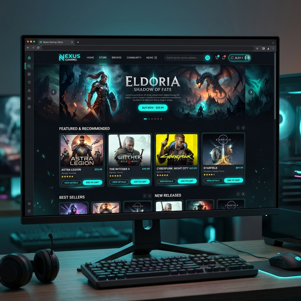  Gaming Store Mockup